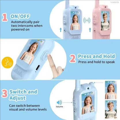 Walkie talkies för barn – uppladdningsbart 2-pack för lek och äventyr