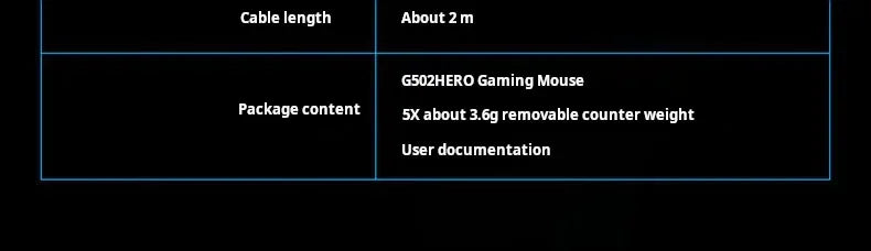Logitech G502 HERO Cable Game Mouse E-Sports Eating Chicken Mechanical Mouse RGB Light Can Be Balanced To Eat Chicken Macro Prog