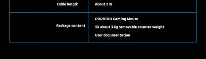 Logitech G502 HERO Cable Game Mouse E-Sports Eating Chicken Mechanical Mouse RGB Light Can Be Balanced To Eat Chicken Macro Prog