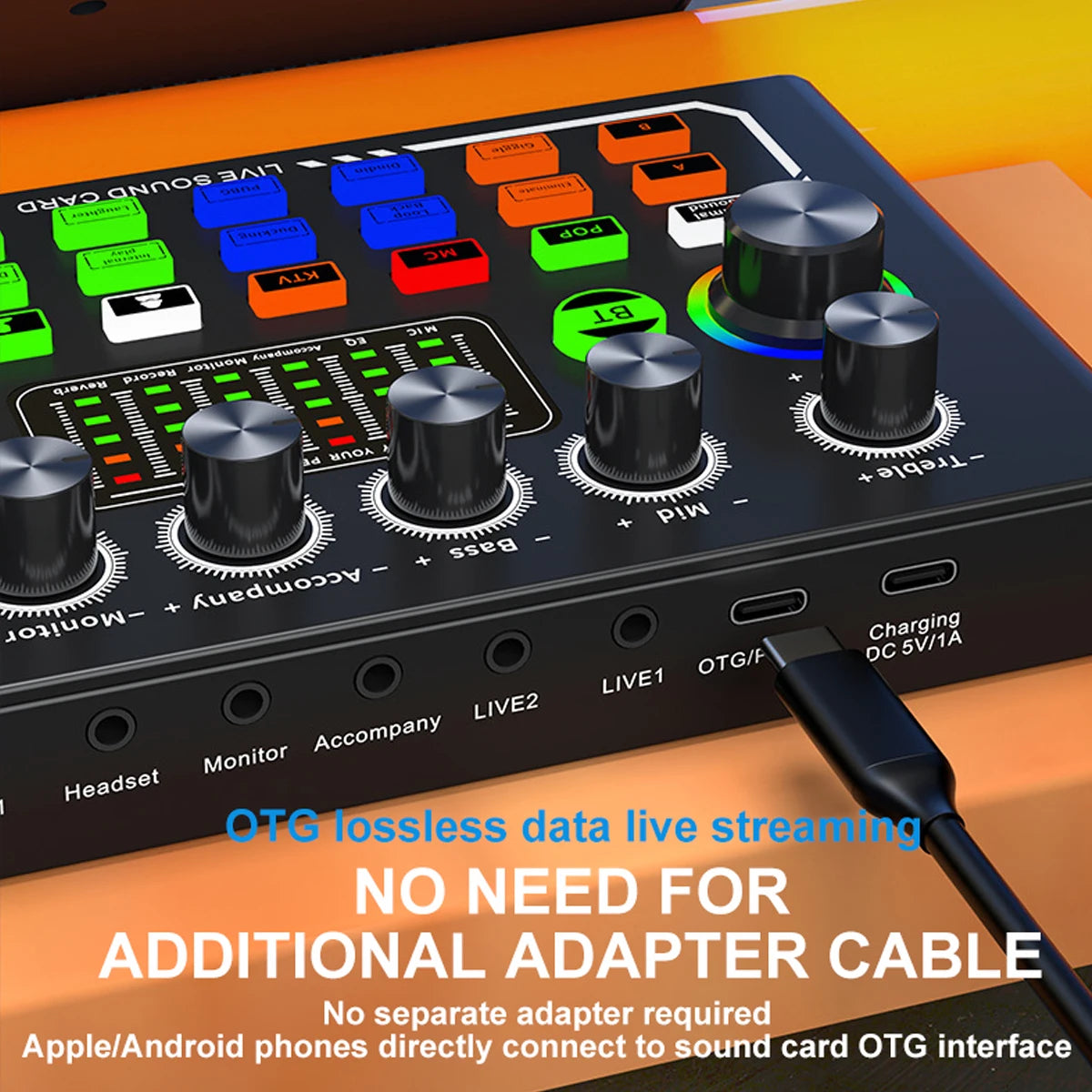 Podcast Equipment Bundle with BM800 Studio Microphone, Live Sound Card with DJ Mixer Effects, Suitable for Live Game, Streaming