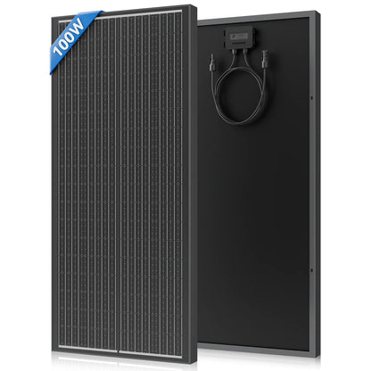 Rvpozwer 400W/200W/100W N-Type 18BB Solar Panel 25% High Efficiency Mono Solar Module Portable Waterproof Ideal for RV Marine Yacht Caravan Camping Off Grid Power Supply