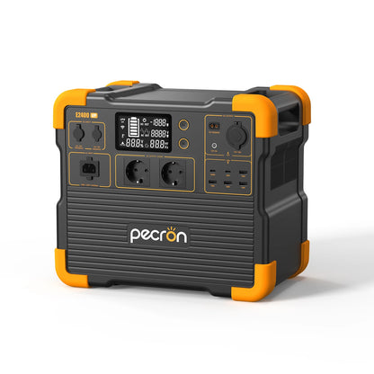 Pecron E2400 LFP 2400W Portable Power Station 2048Wh LiFePO4 Solar Generator with UPS Expandable to 8192Wh 1.6H Fast Charge 800W Solar Input for Home Emergency Camping RV Off-Grid