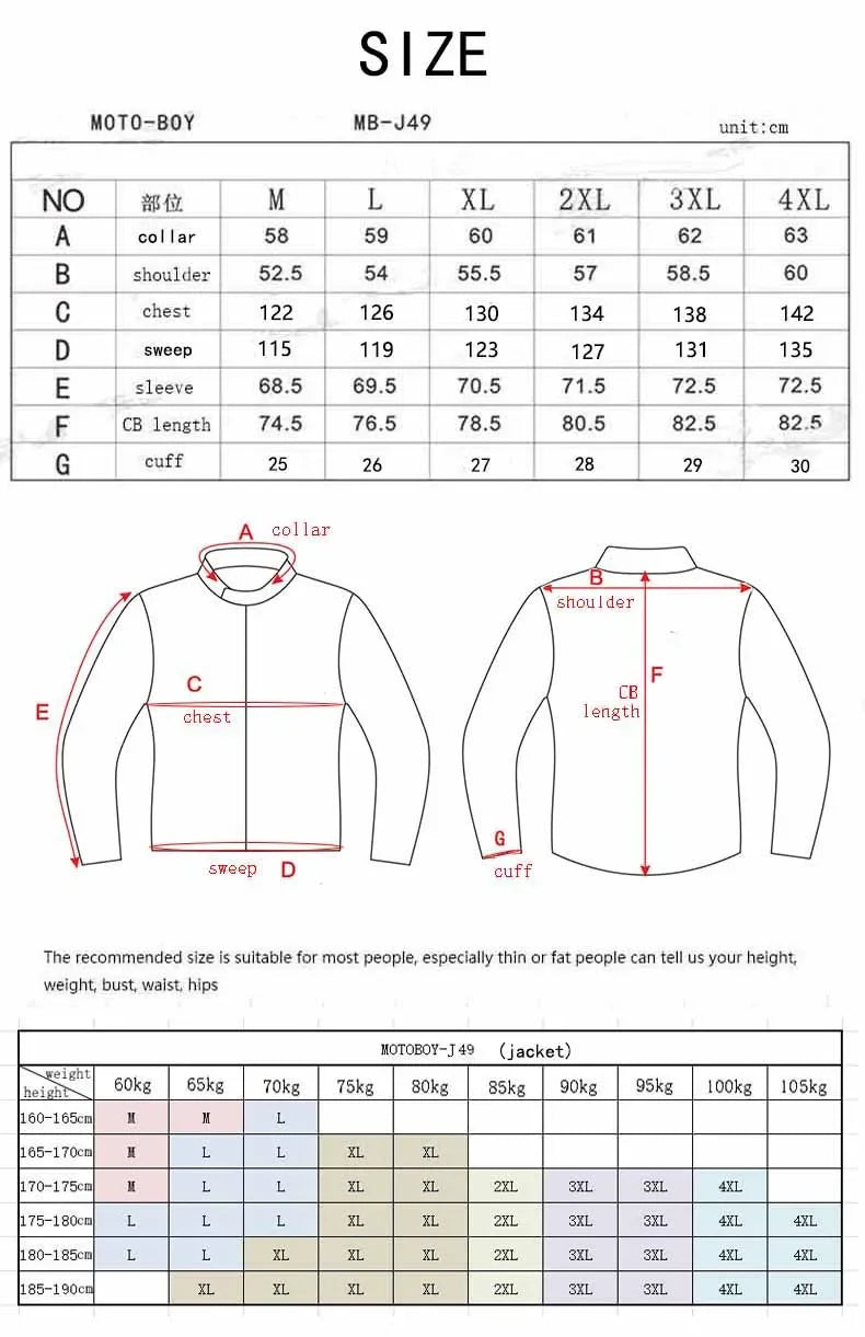 MOTOBOY jacka eller byxor herr – MB-J49 / MB-P49, M–4XL