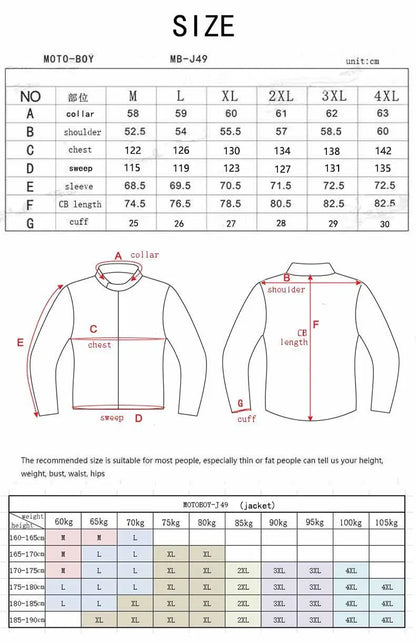 MOTOBOY jacka eller byxor herr – MB-J49 / MB-P49, M–4XL