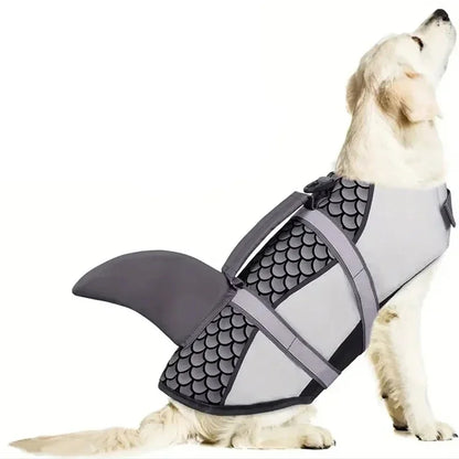 Shark Dog Life Jacket Enhanced Buoyancy Small Dogs Swimming Clothes Safety Vest with Handle for Medium Large Dog Surfing Costume
