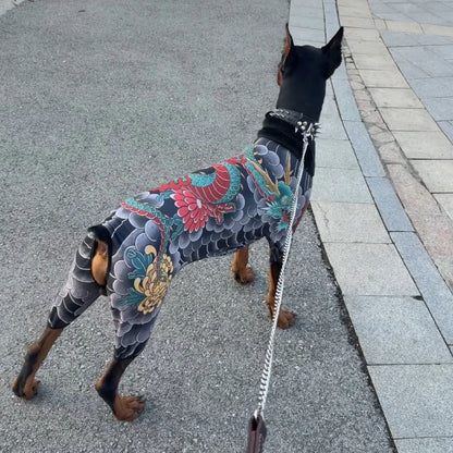 Streetwear Pet Tattoo Suit 4-Way Stretch Full Body Clothes S-10XL Comfortable Dog Cat Costume for Small to Large Pets