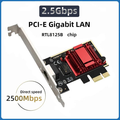 PCIe-nätverkskort 2,5 GbE med RJ45 – RTL8125B