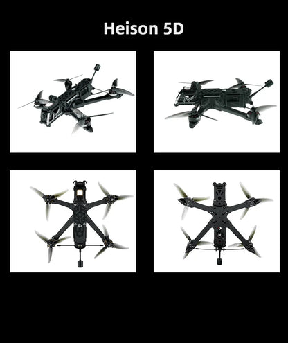 SEQURE SQFPV 5 tum FPV-drönare 225mm 6S 8S Heison 5D med analog VTX Freestyle Cine FPV Drönare RC Quadcopter