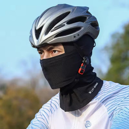 WEST BIKING Cool Men's Hat Summer Anti-UV Full Face Cover Motorcycle Balaclava Ice Silk Breathable Bike Helmet Mask Cycling Caps