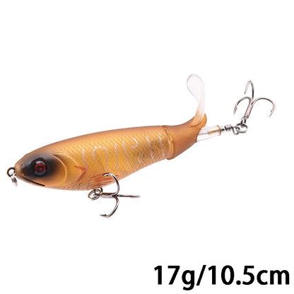 Goture Whopper Popper 10cm/11cm/14cm Topwater FIshing Lure Blowups Pike Baits Rotating Tail Fishing Tackle Crankbait Wobblers