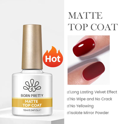 BORN PRETTY Super Top Coat and Base Gel Nail Polish for Gel Polish Semi-permanent Varnish Rubber Top Coat 10ml Nail Supplies