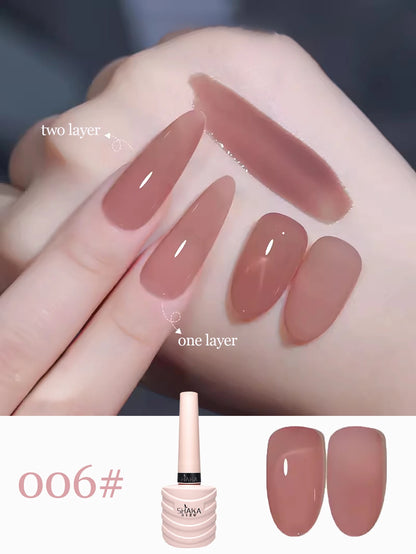 1-30pcs PSK Nude Pink Color Nail Art Ice Transparent Bare Color Nail Enamel 2026 New Net Red Popular White Gel Nail Polish