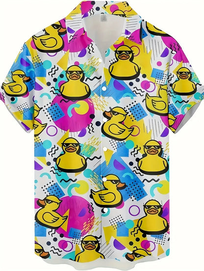 New Men's 3D Printed Hawaiian Shirt Loose Short-Sleeved Family Wear Parents and Children Shirts Beach Vacation Kids's Clothing
