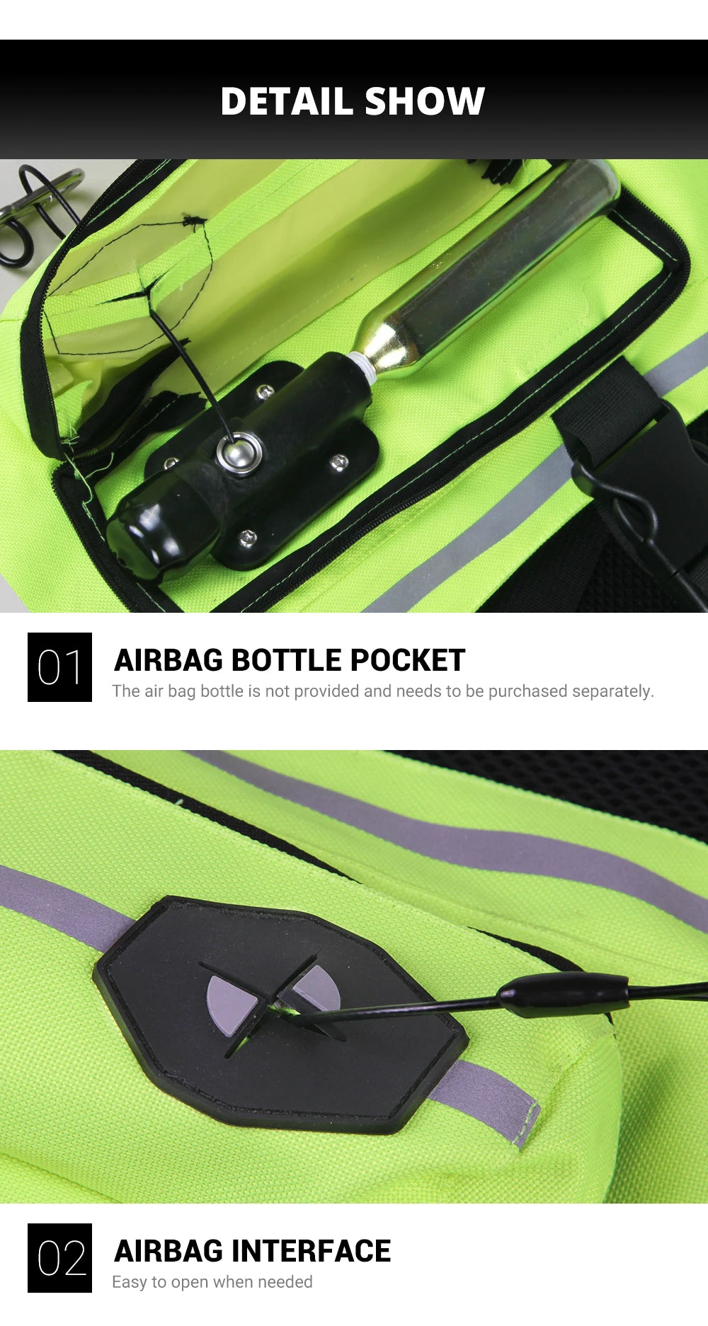 Motorcycle Jacket Motorcycle Air Bag Vest Reflective Motocross Racing Airbag Vest Moto Riding CE Protector Motorcycle Equipment