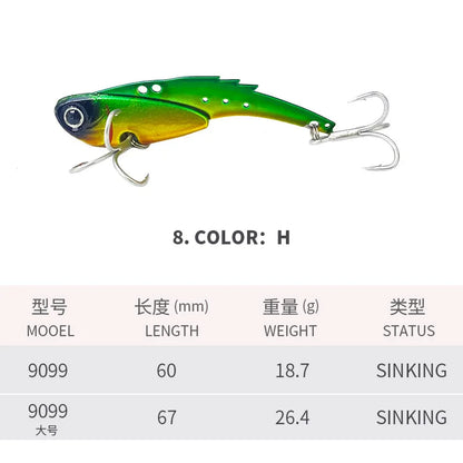 VIB submerged long throw lure for lure fishing, 60MM/67MM, Trembling swim tip 18.7G/26.4GB, VIB false bait fishing lure