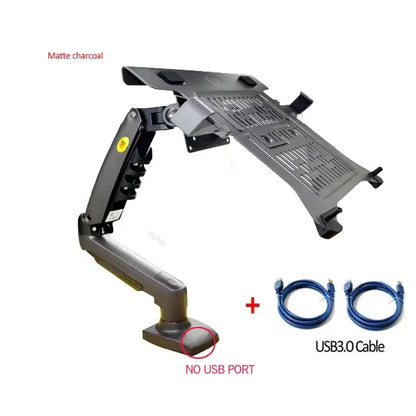 NB F80 + FP-2 Full Motion 360 Rotate Pivot 2-9kg Gas Spring Arm 10'-17' Laptop Tray Desktop Stand Clamp 10-90mm Grommet Hole