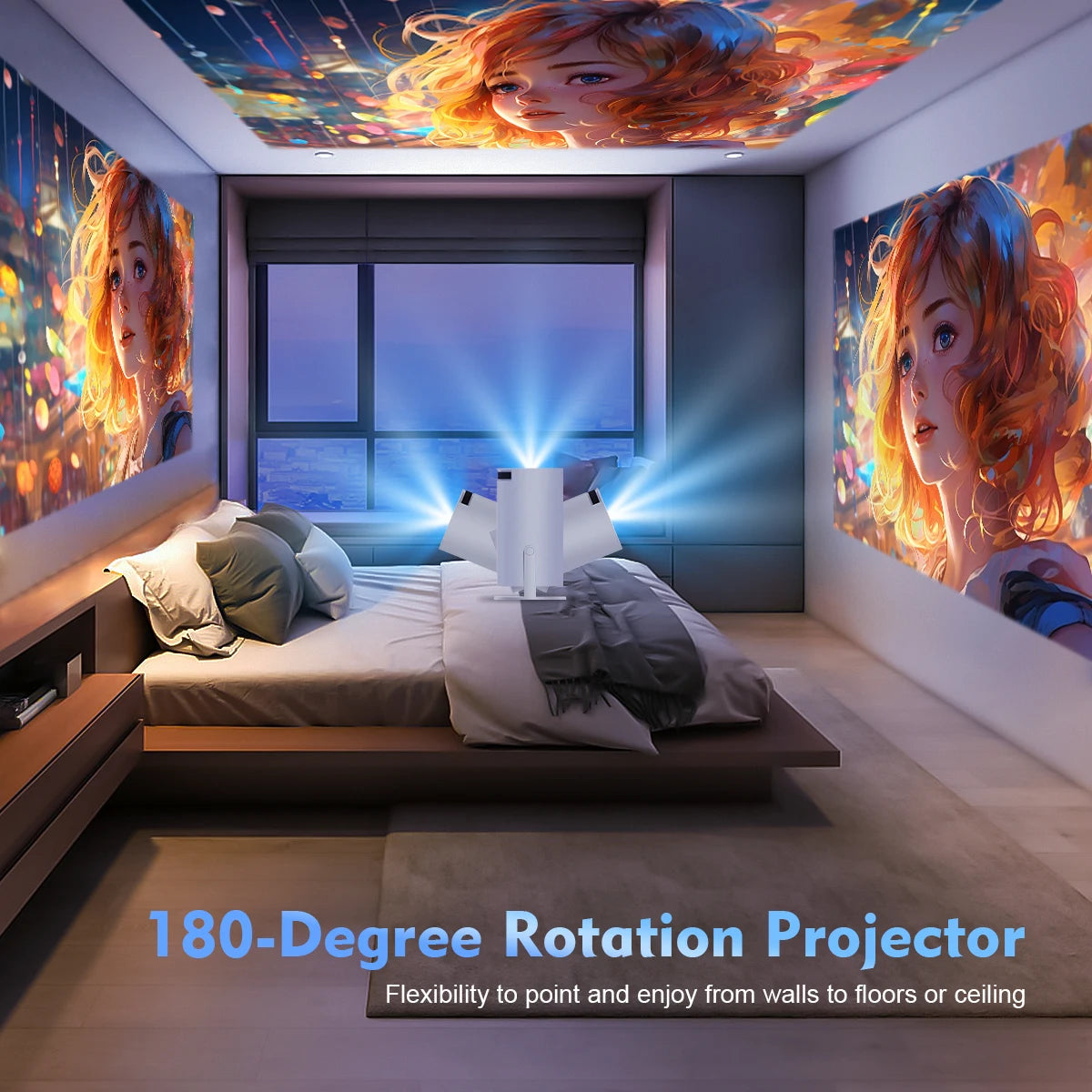 Magcubic HY300 Pro 8K HD Projector Android14 Dual Wifi6 290ANSI Allwinner H726 BT5.0 1280*720 Home Cinema Outdoor Projetor HY300