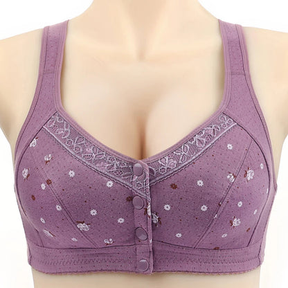 FallSweet 3Pcs/Set Front Closure Bra for Women Plus Size Bras Seamless Wireless Bralette Lace Brassiere Sexy Ladies Lingerie