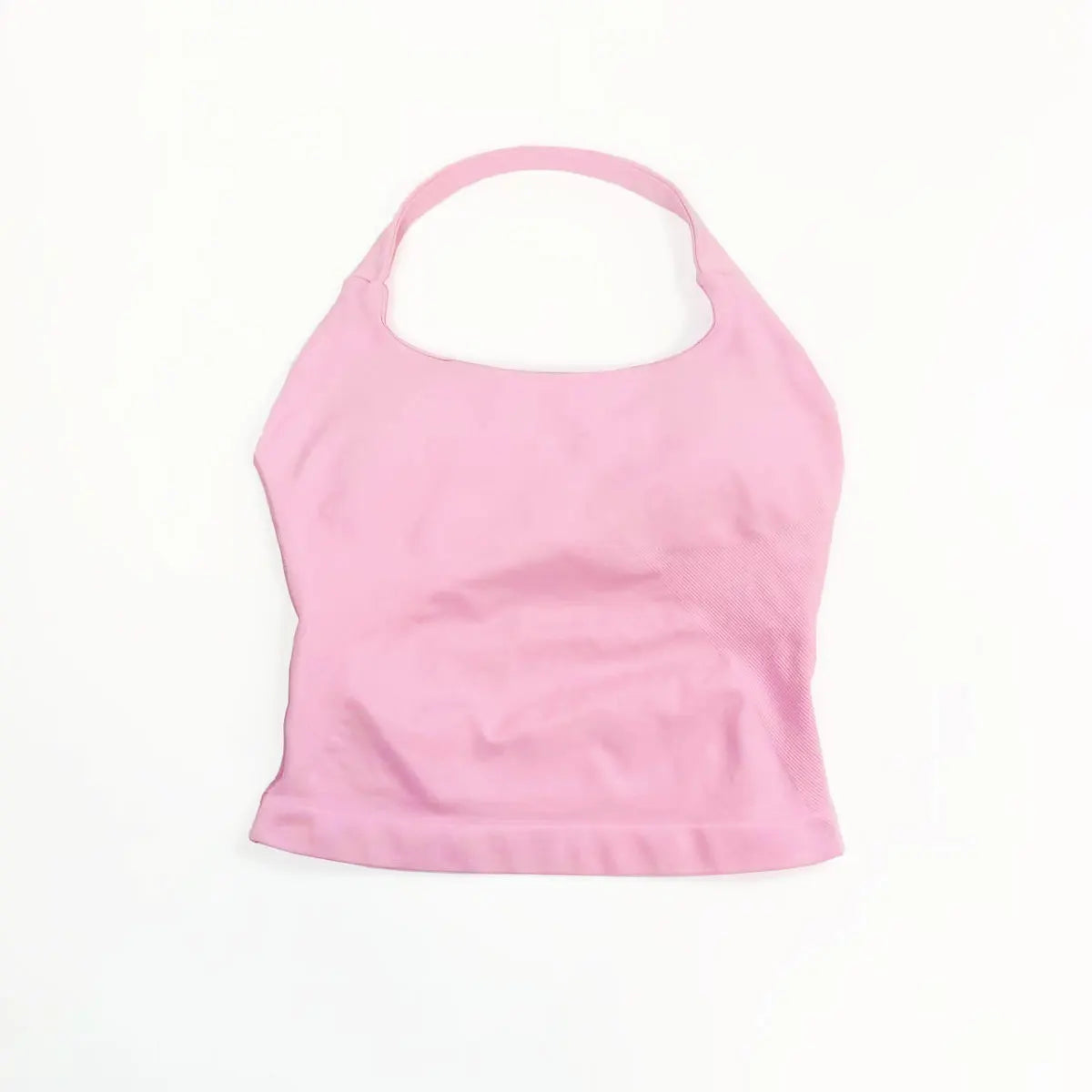 NCLAGEN Impact Halter Top Women Open Back Seamless Longline Tank Padded Yoga Fitness Workout Running Activewear Clothes