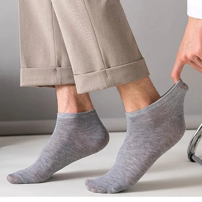 Men's and women's boat socks, shallow mouth invisible short socks, spring and summer thin style, no drop heel, anti odor,