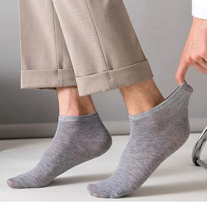 Men's and women's boat socks, shallow mouth invisible short socks, spring and summer thin style, no drop heel, anti odor,