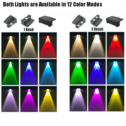Solcellslampa Vägg IP65 – 12 Färglägen inkl. RGB, Automatisk Tänd/Släck, 1- eller 6-pack