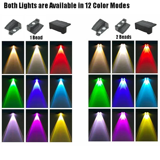 Solcellslampa Vägg IP65 – 12 Färglägen inkl. RGB, Automatisk Tänd/Släck, 1- eller 6-pack