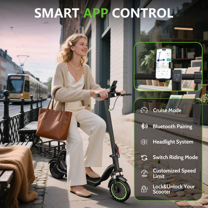 AOVOPRO S2/S2Pro hopfällbar elscooter med sits och korg