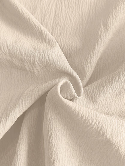 Dam Wide Leg Byxor Knälång – Elastisk Midja Dragsko Casual Vår/Sommar, 5 Färger S–XXL