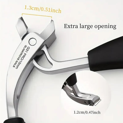 Heavy-Duty Nail Clippers Prevent Splashing Wide Fingernail Clipper Thick Hard Toenail Cutter Arc Blade Manicure Scissor Tools