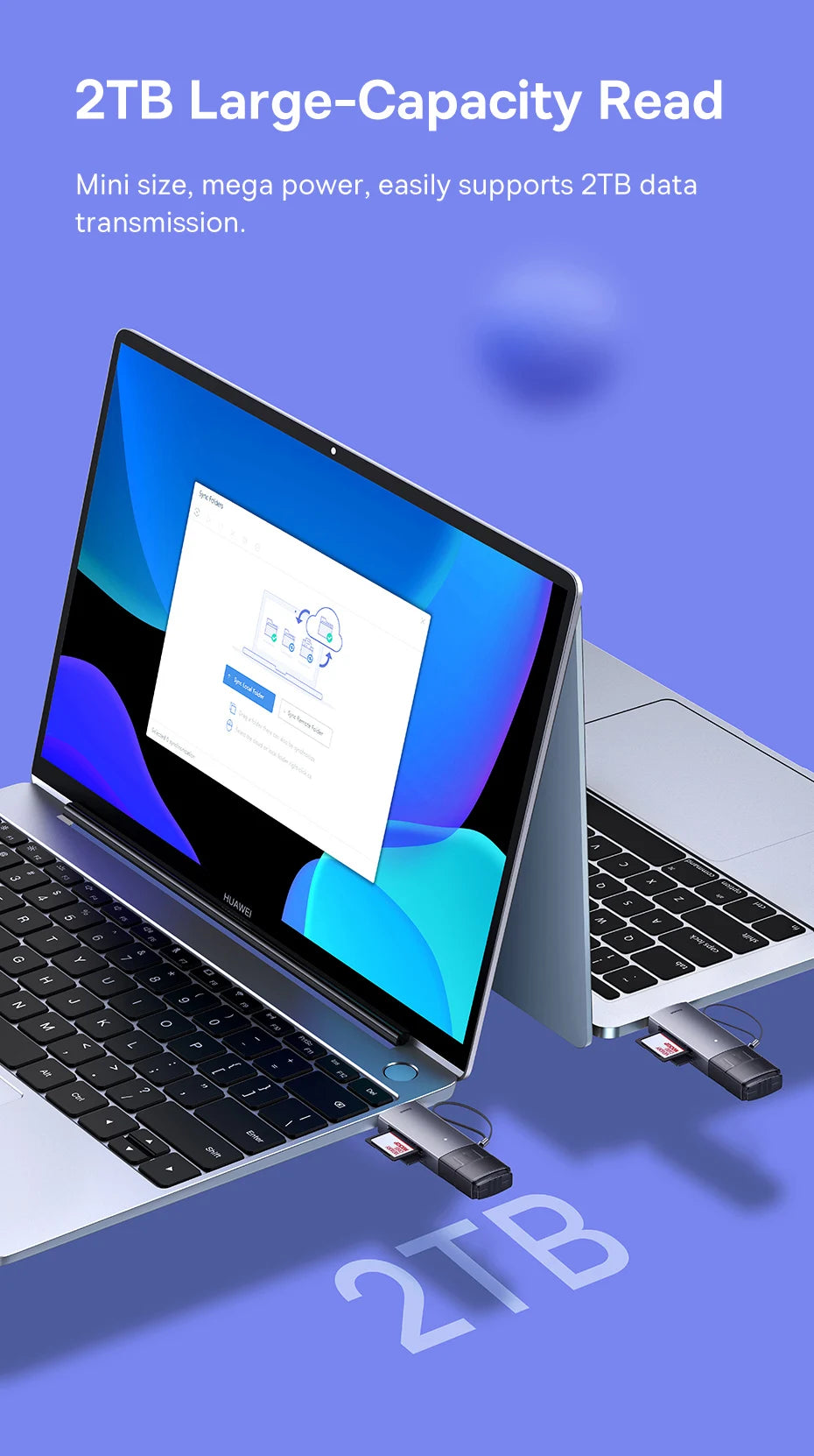 USB 3.0-kortläsare för SD och microSD – USB-A/USB-C