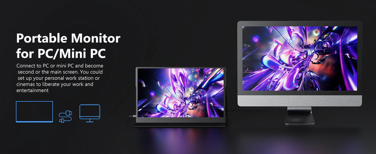 Amoudo portable monitors 15.6 inches 1920*1080P FHD, portable laptop computer extension screen, IPS screen, Monitor for laptop computer portable/PC/Telephone