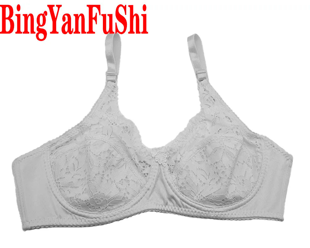 Sexy Lace Women Bra Top Full Cup Minimizer Floral Large Chest Big Bust Bh Thin Padded Cotton Bralette Underwire Push Up Bras C27