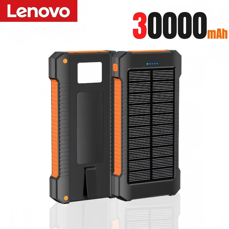 Lenovo 200000mah Solar Power Bank Portable Large Capacity Super Fast Charging Outdoor External Battery For iPhone Samsung Huawei