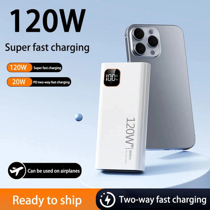Redmi 500000mAh Large Capacity Power Bank Portable 120W Super Fast Charging External Battery Charger Powerbank For iPhone Xiaomi