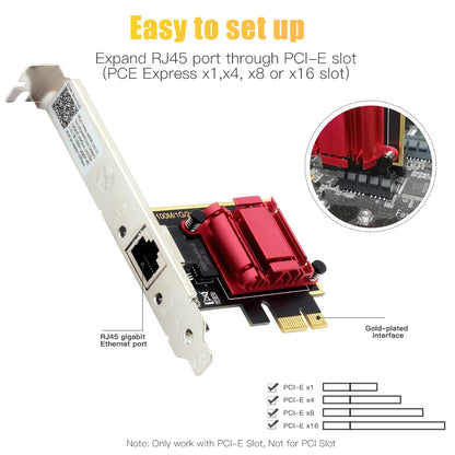 PCIe-nätverkskort 2,5 GbE med RJ45 – RTL8125B