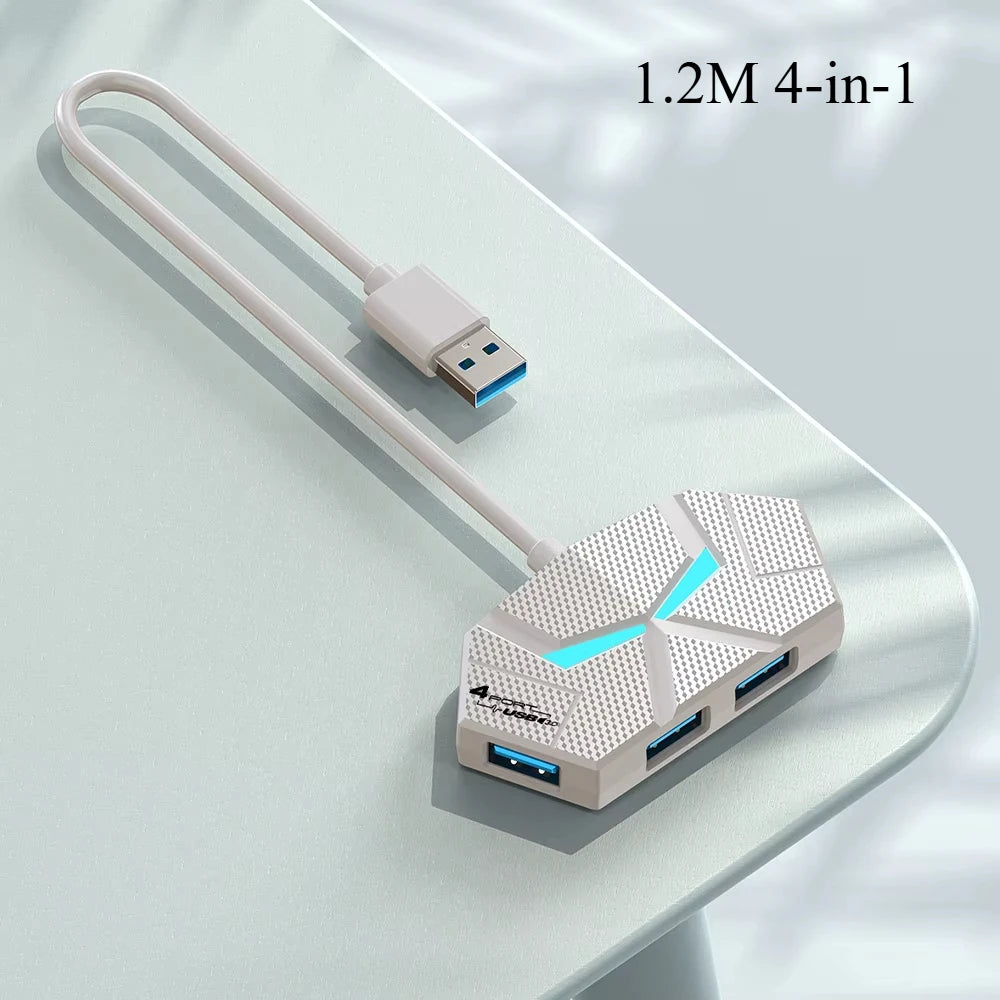 USB 3.0-hubb med 4 eller 7 portar – 0,6 eller 1,2 m
