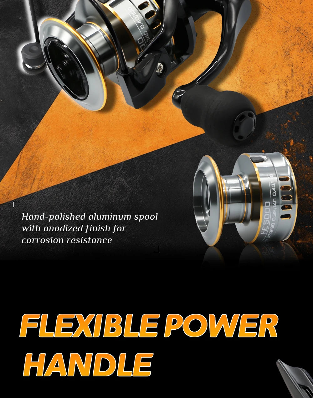 Rooblinos HE Spinning Reels Ultralight Metal 5.2:1 Gear Ratio 1000-7000 Saltwater Or Freshwater Big Max Drag Fishing Reels