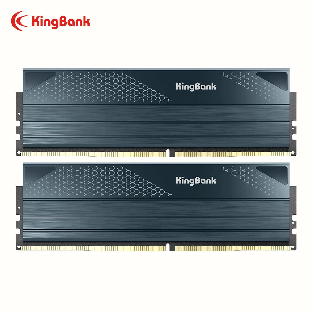 KingBank KFXB Series DDR5 Memory 24GBx2 6800MHz 6000MHz Dual Channel for Gaming And Overclocking with Heatsink Black