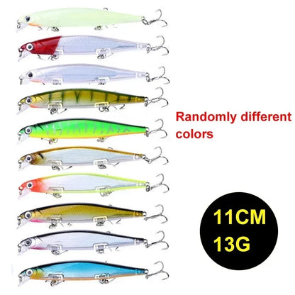 3/5/8PCS Fishing Lures Kit Minnow Popper Baits with Hooks Saltwater Freshwater Trout Bass Salmon Swimbait Fishing Accessories