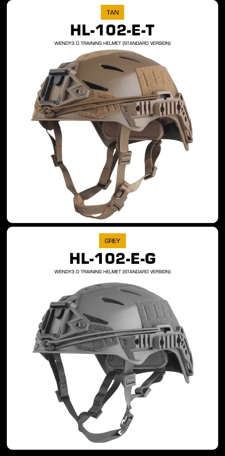 Wendy 3.0 taktik- och träningshjälm, förenklad version för jakt och airsoft