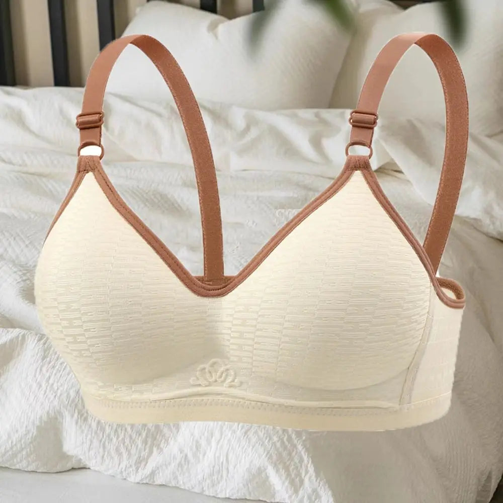 Close-fitting Wireless Deep V Bra Shockproof Anti-sagging Brassiere for Women Thin Lingerie Push Up Underwear Girls Ladies