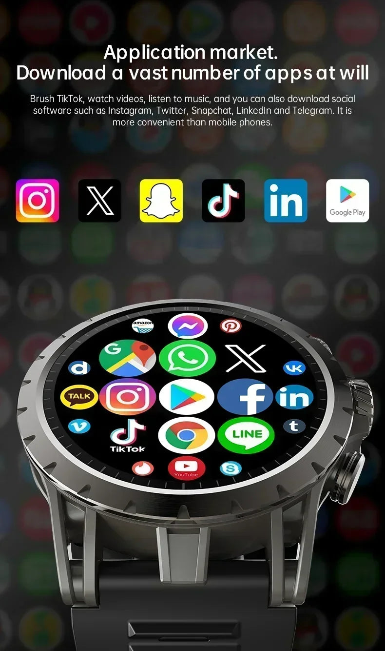 Q85 New 5G Popular Outdoors GPS Tracker Sports Smart Watch WIFI NFC SIM Card HD Video Call Music Player Waterproof Watch Men