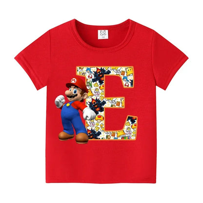 Barn T-shirt 100% Bomull – Tecknat Tryck Kortärm Unisex Casual Storlek 100–160cm