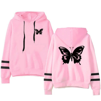 Casual Daily Women Tracksuit Hoodies Quality Single Piece Stripe Sweatshirt and Sweatpants Comfort Outdoor Jogging Autumn Winter