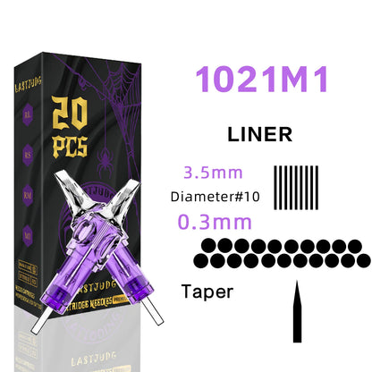 LASTJUDG Tattoo Needles 20PCS Disposable Tattoo Needles RL RS M1 RM Permanent Makeup Tattoo Cartridge Needle For Tattoo Pen