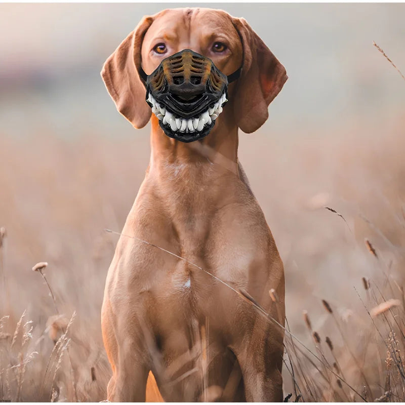 Latex Dog Mask With Blood In Pet Teeth Interesting Adjustable Elastic Cat Dog Mask Halloween Party Pet Dressing Headgear