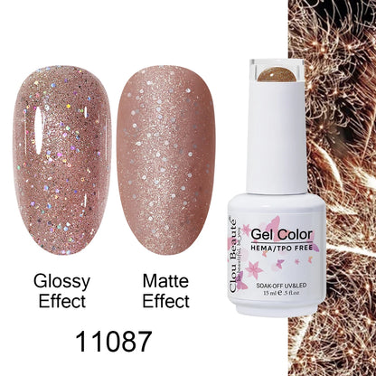 Clou Beaute Gel Nail Polish Neon Brown Royal Blue Red Green Pastal Nude Nail Art Varnishes Gel Lacquer Top Coat UV Gel Nail