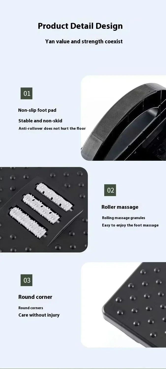 2026 Portable Foot Rest Under Desk Ergonomic Foot Stool With Massage Rollers For Home Office Comfort