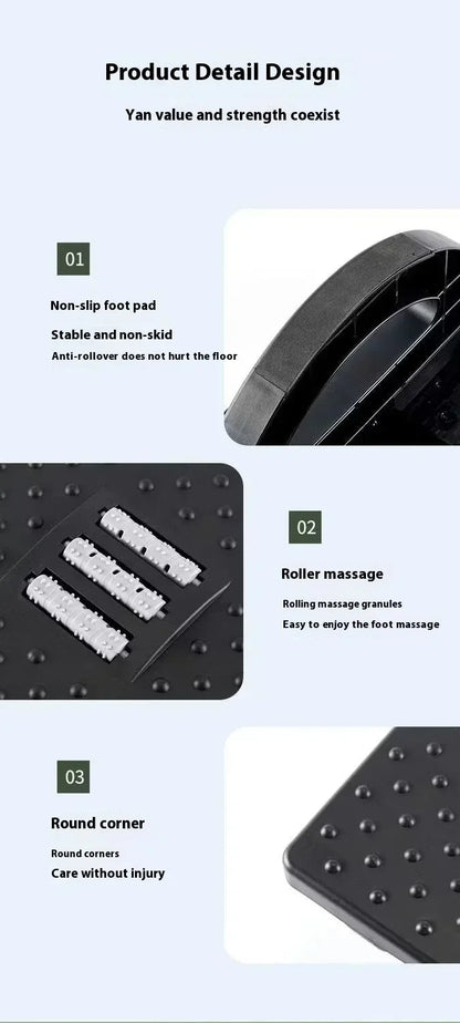 2026 Portable Foot Rest Under Desk Ergonomic Foot Stool With Massage Rollers For Home Office Comfort